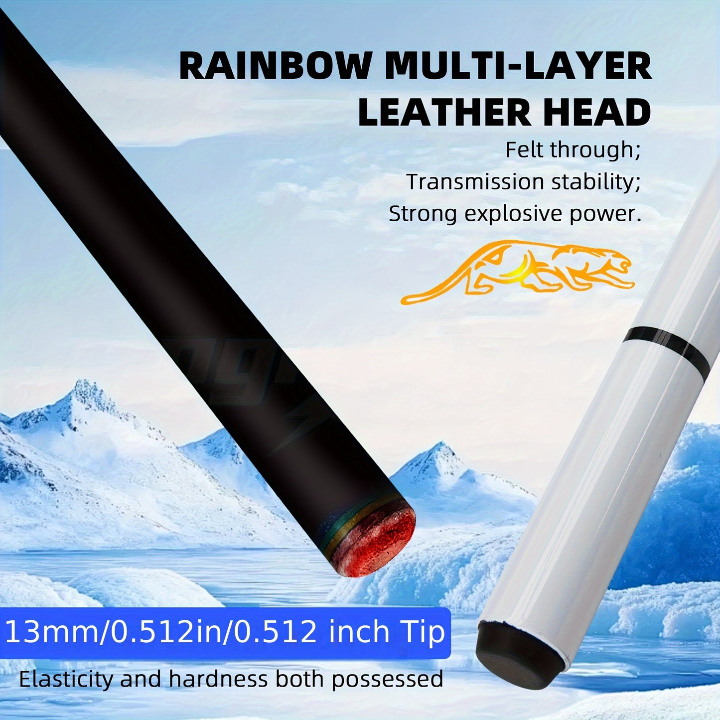 Carbon Fiber Billiard Cue Stick With Non Slip Grip