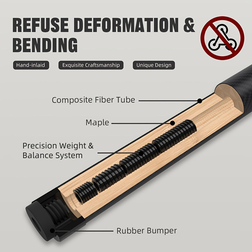 KONLLEN Carbon Fiber Pool Cue Kit KL-3K With Uniloc Joint