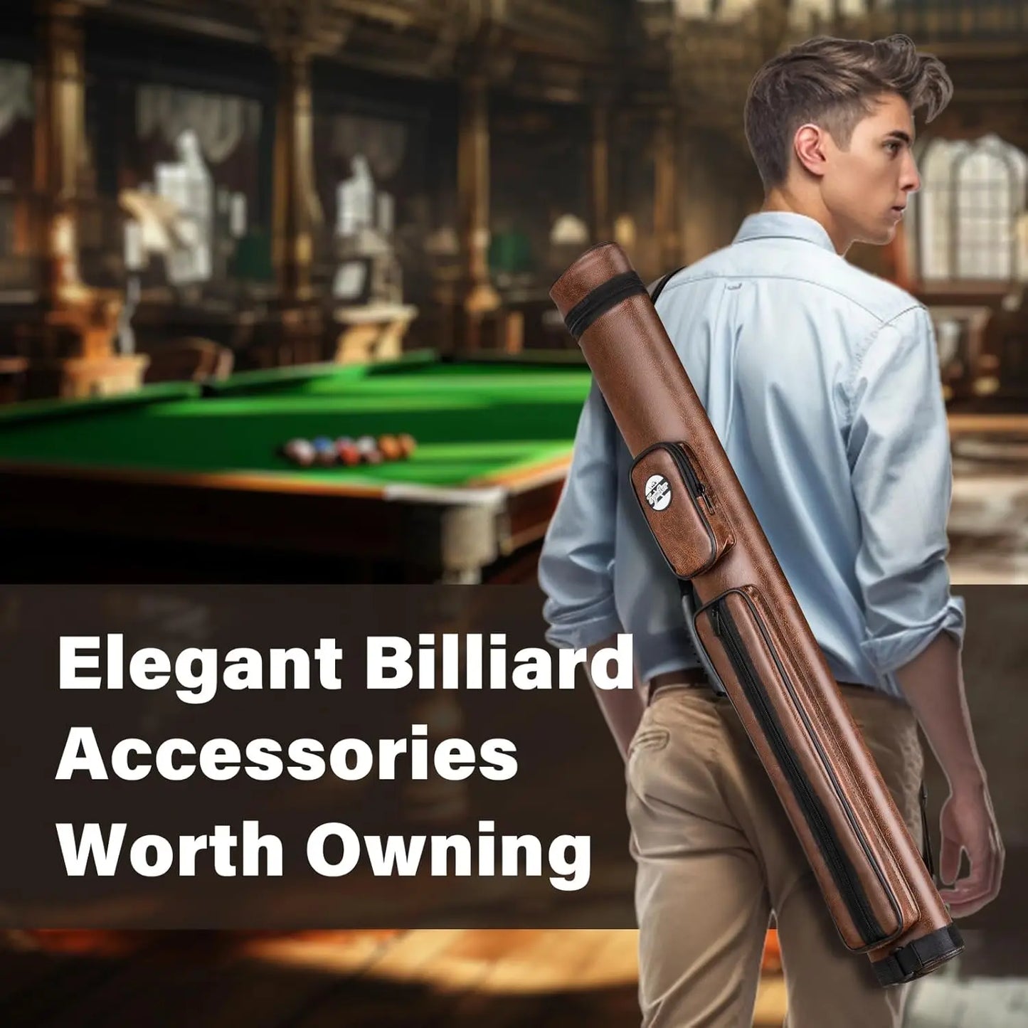 Hard Billiard Cue Case For Two Cues Durable Storage
