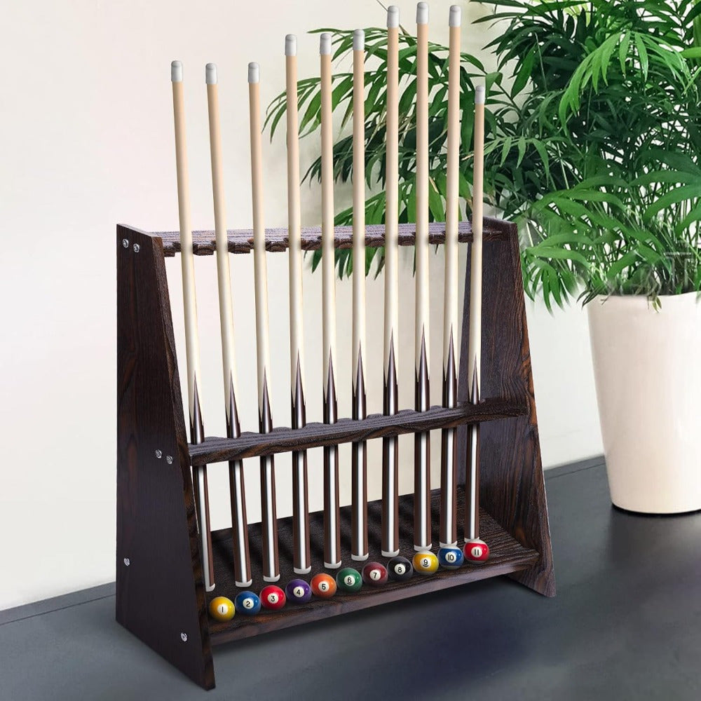 Wanlecy 10 Pool Cue Rack Heavy Duty Billiards Stand