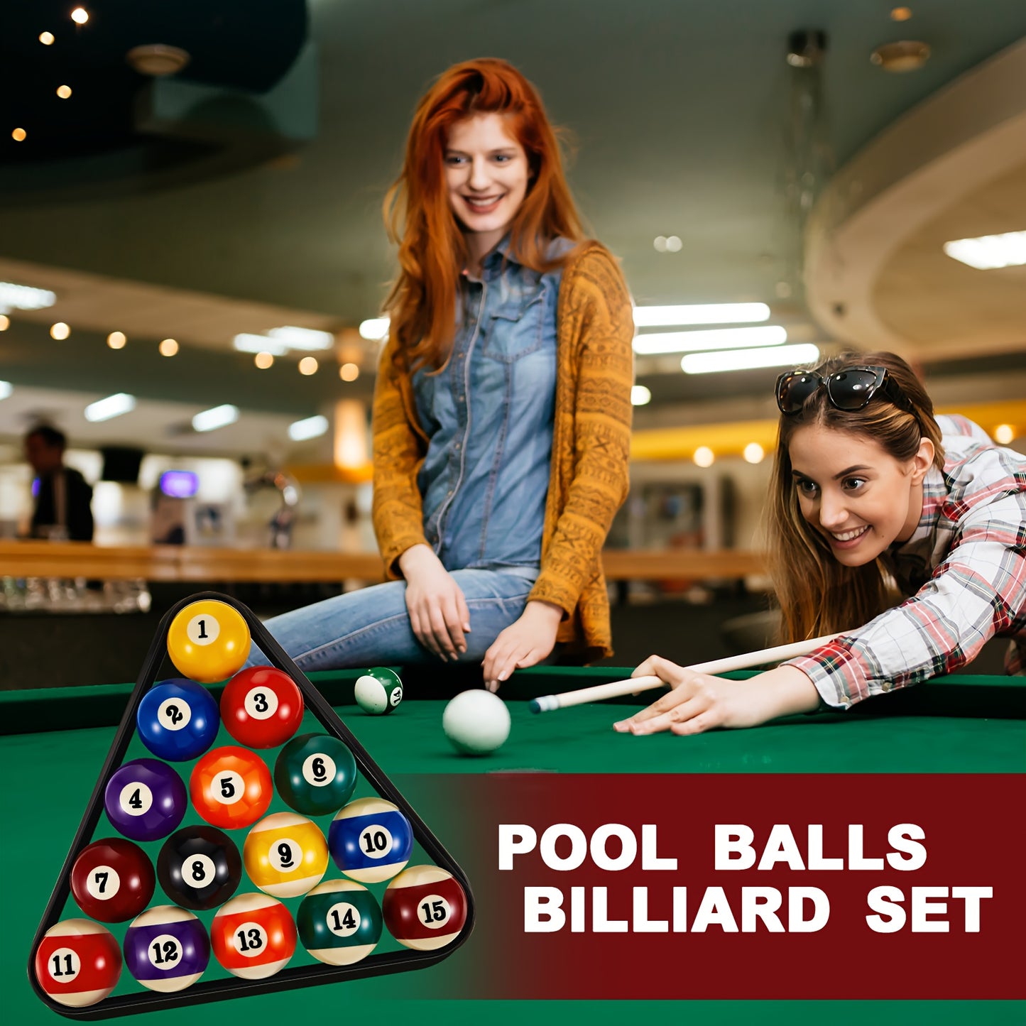 Hungdao Pool Billiard Accessories Set With Balls Sticks Chalks Brush