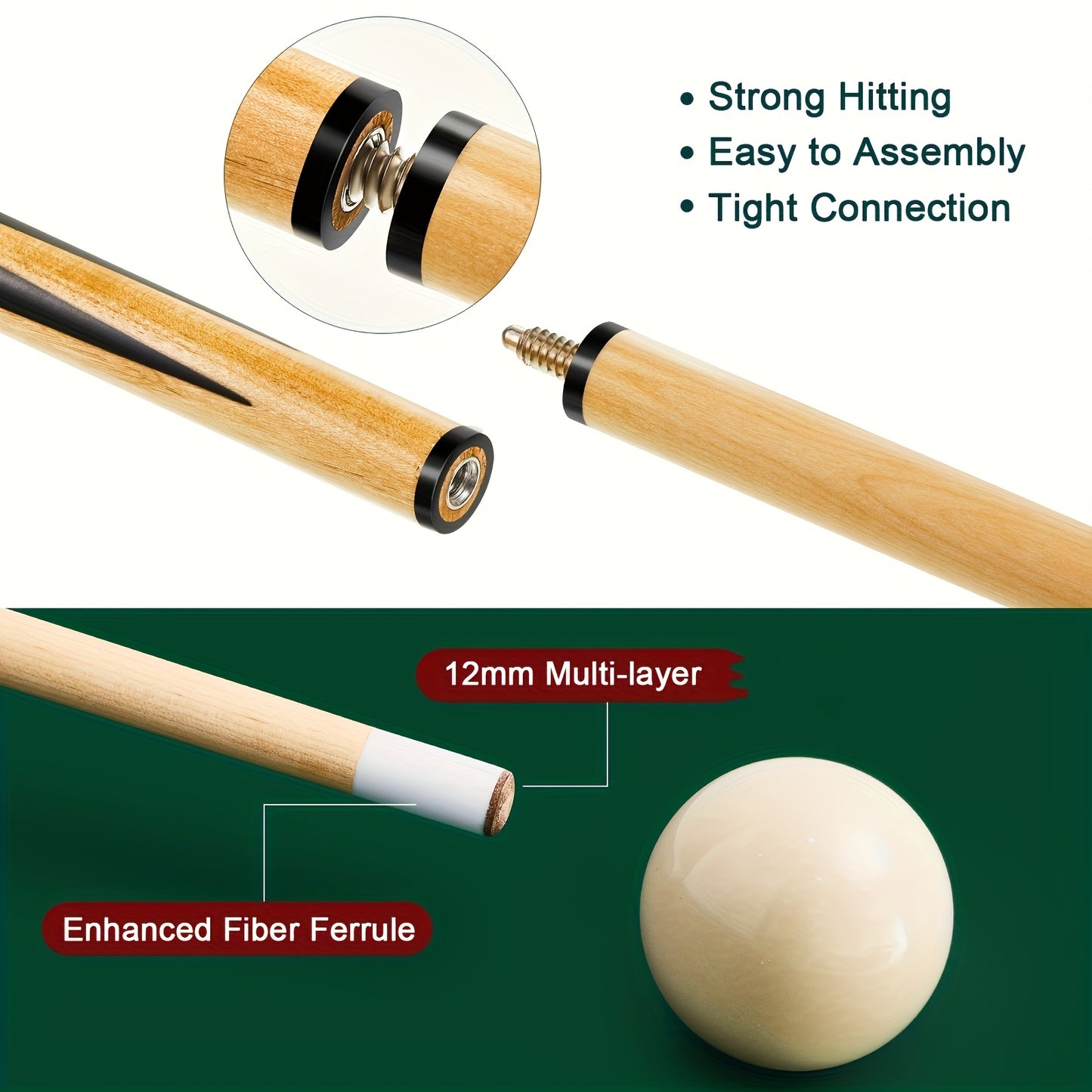 Tenare 71-Piece Pool Table Accessories Set With Balls