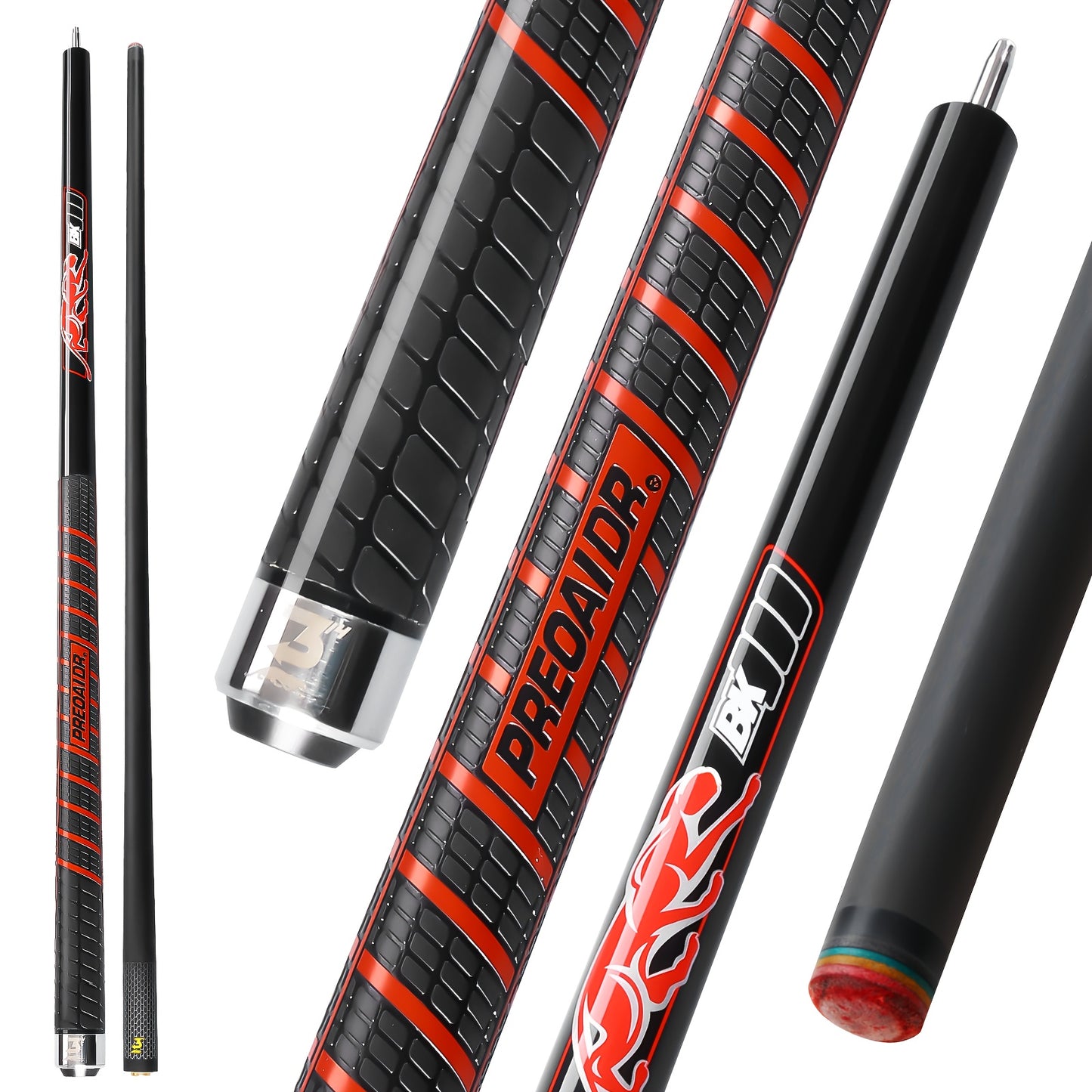 PREDAIDR SII Series Carbon Fiber Pool Cue Low Deflection