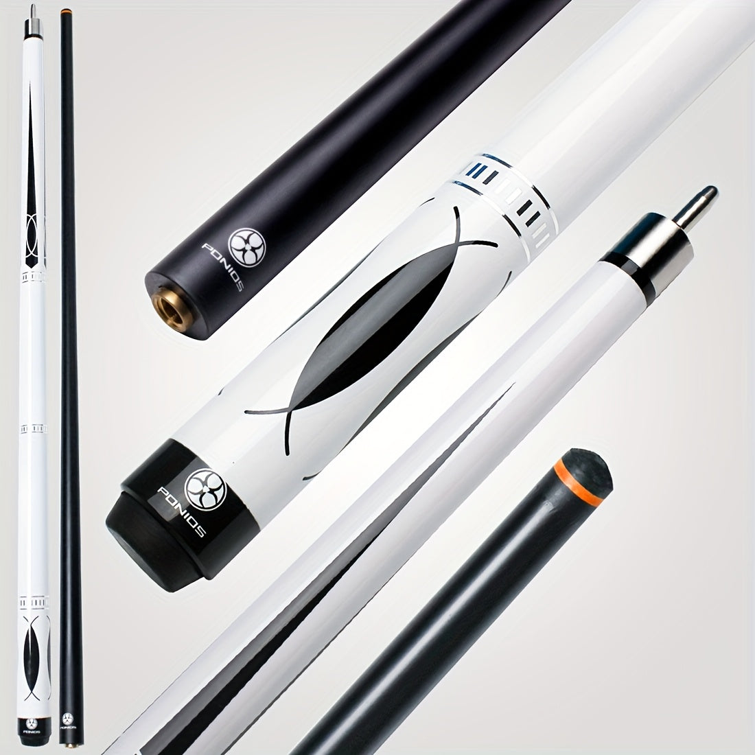 POINOS Professional Pool Cue With Glass Fiber Shaft UNI LOC