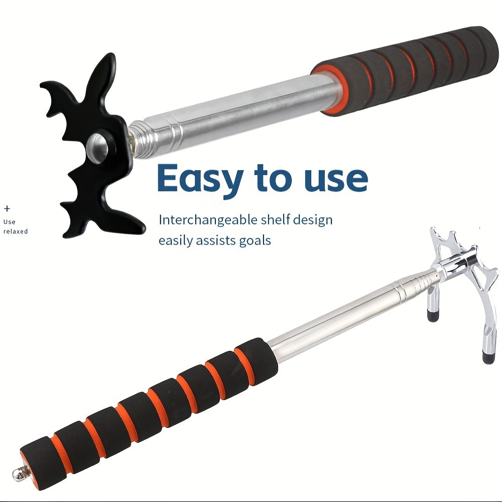 Adjustable Telescopic Pool Cue Holder With Extending Stand And Bridge