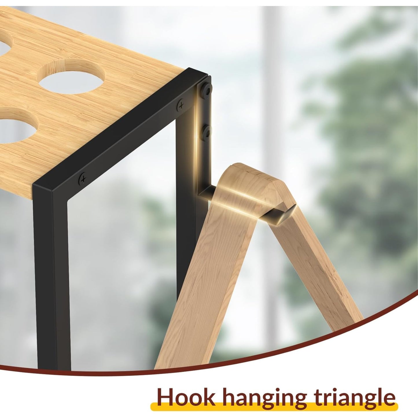 Billiards Cue Floor Stand Holder Up To 10 Cues Bamboo