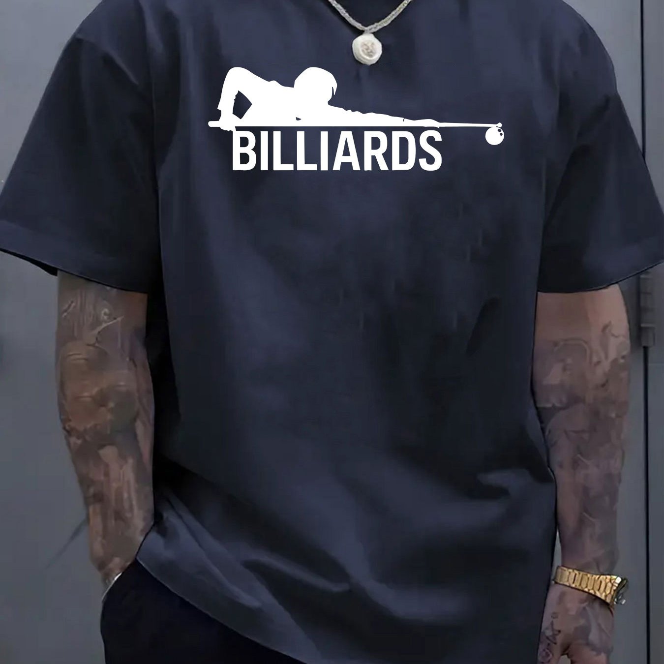 Men's Short Sleeve T Shirt Love Letter Print Polyester Outdoor