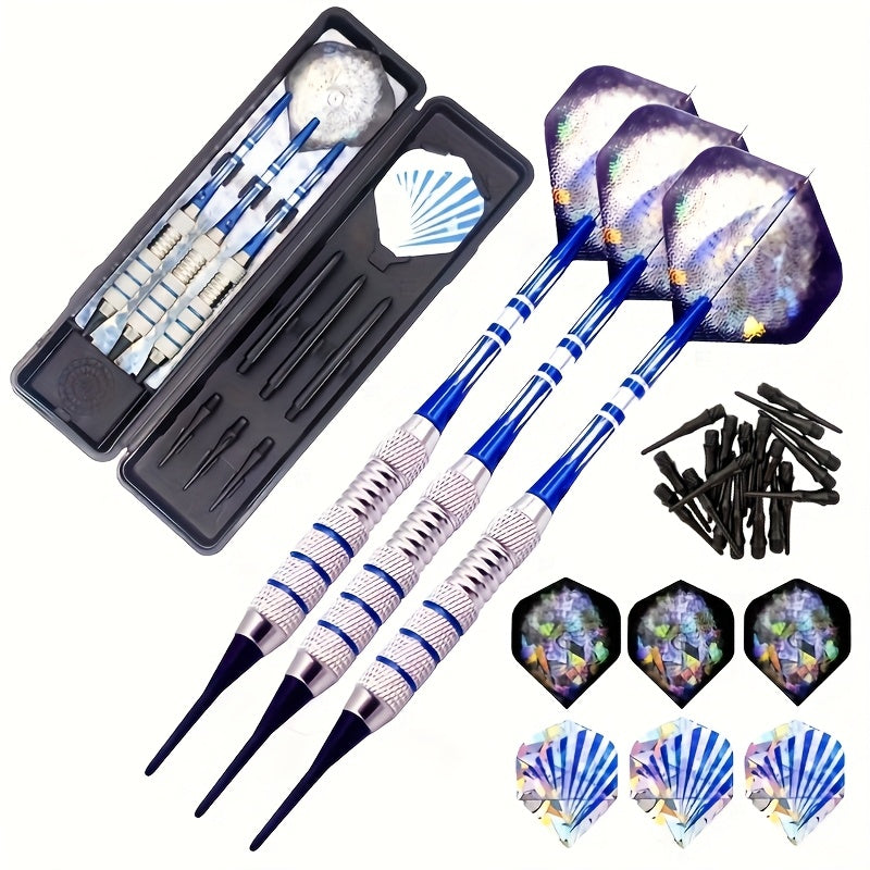 Soft Tip Dart Set For Electronic Dartboards With Aluminum Shafts