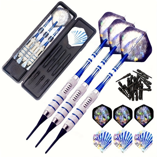 Soft Tip Dart Set For Electronic Dartboards With Aluminum Shafts