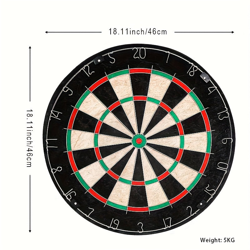 18 Inch Brazilian High Quality Hemp Dart Board With 6 Piece Dart Set, Indoor Professional Round Mesh Premium Sisal Dart Board For Training And Competition
