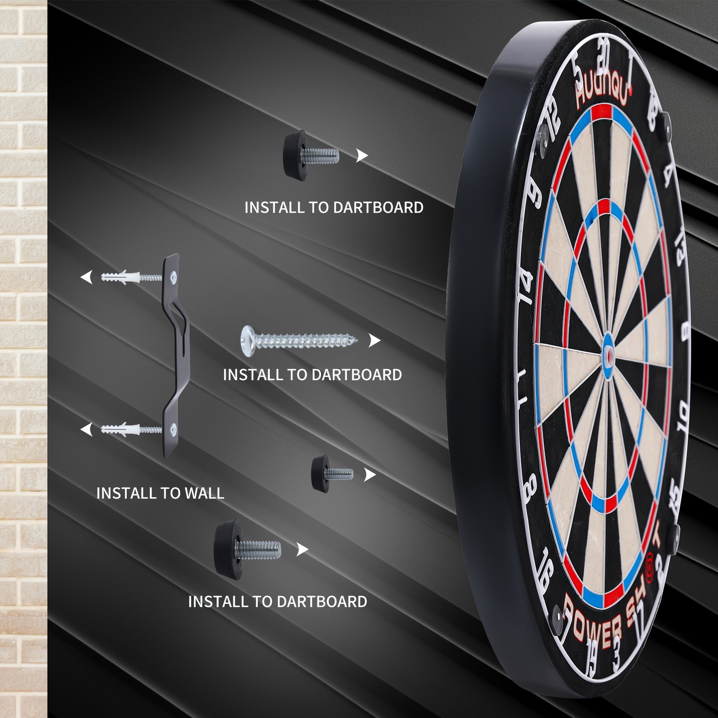 Heavy Duty Hemp Target Set With Dartboard And Darts