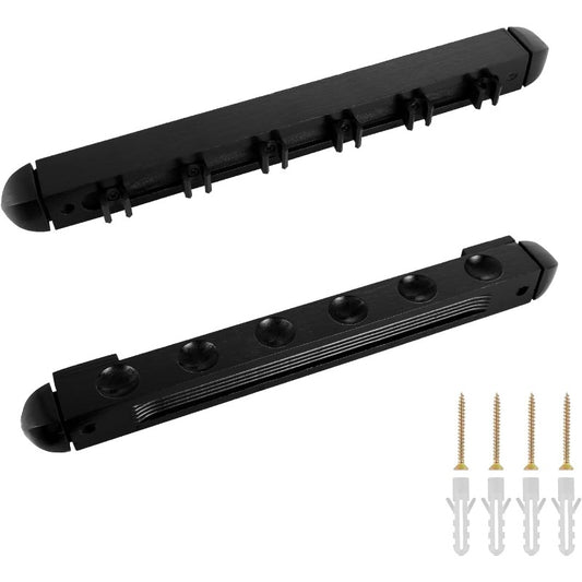 Solid Wood Wall Mounted Pool Cue Rack for Six Cues