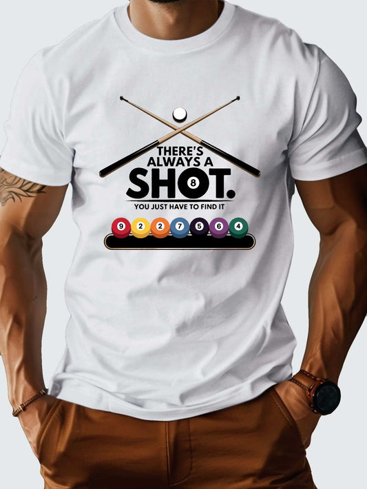 Always A Shot Billiard Cues Mens T Shirt With Markings