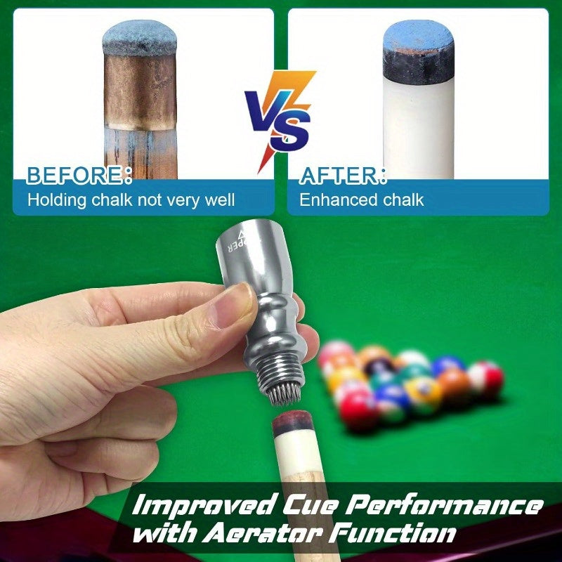 3in1 Pool Cue Tip Shaper Scuffer And Aerator Tool Pack