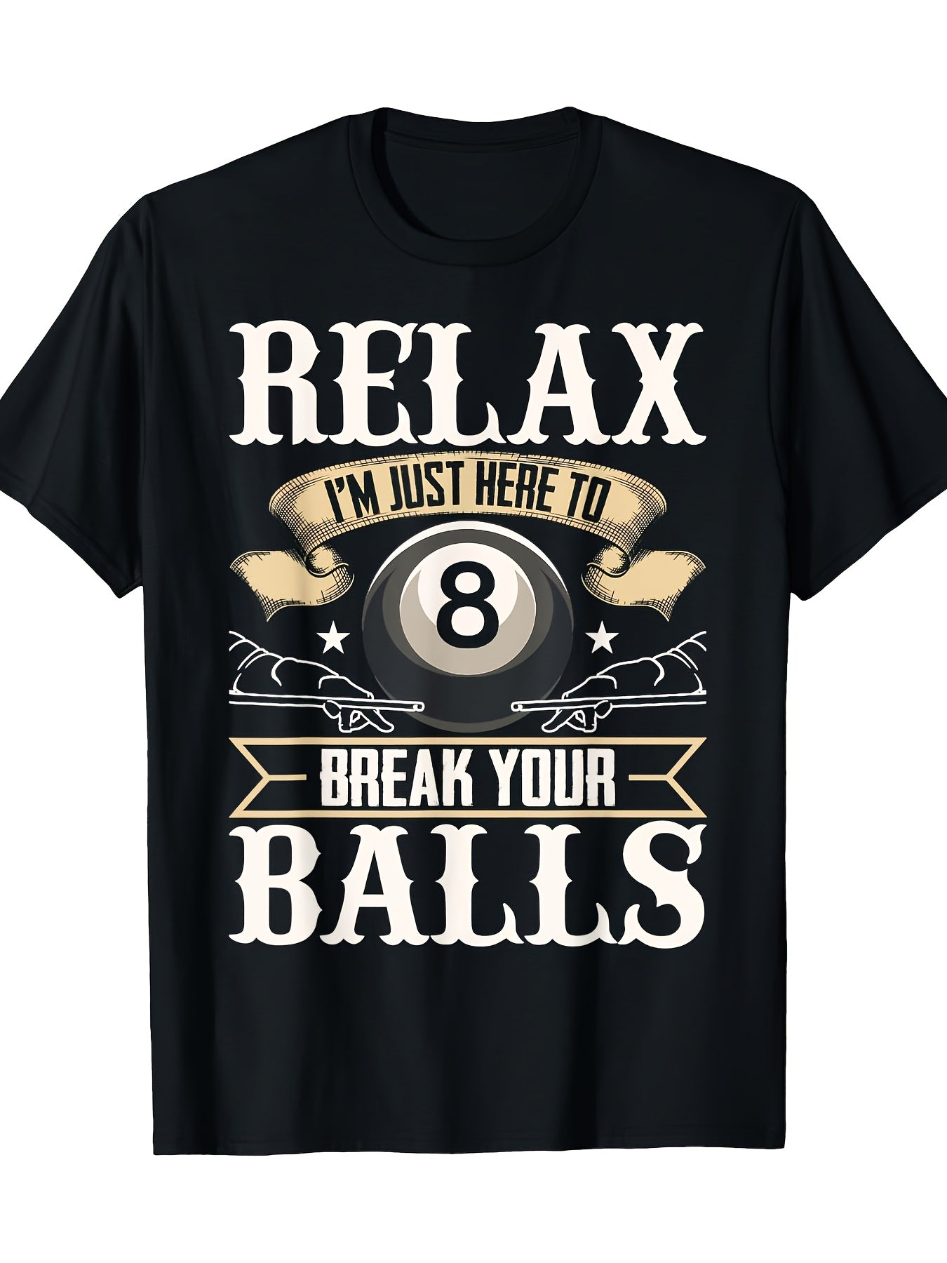 Mens Funny Pool Player Tee Billiards Gift Cotton Shirt
