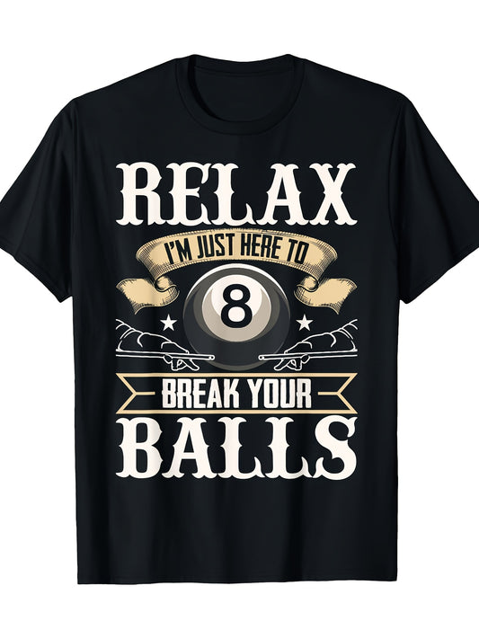 Mens Funny Pool Player Tee Billiards Gift Cotton Shirt