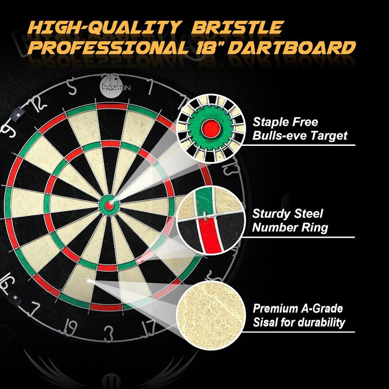 Bristle Dart Board Set With Darts And Rotating Number Ring