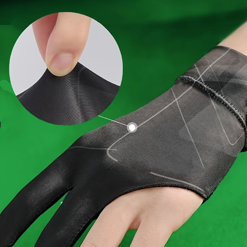 Breathable Anti Slip Billiard Glove 3pc Left Hand Three Fingers
