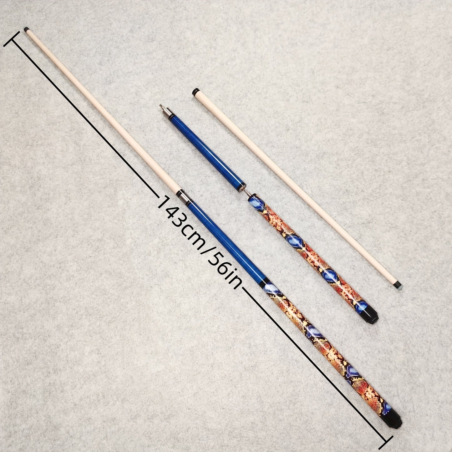 Three Piece Jump and Break Cue Set for Billiards Enthusiasts