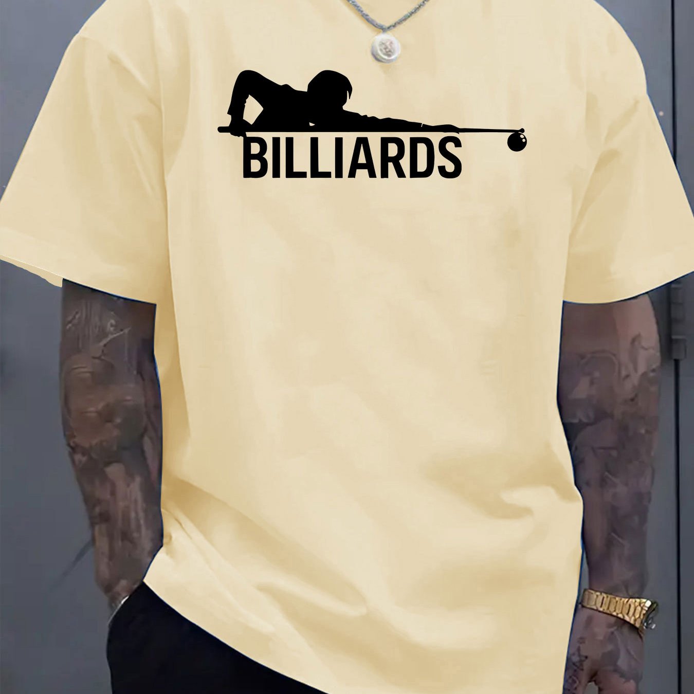 Men's Short Sleeve T Shirt Love Letter Print Polyester Outdoor