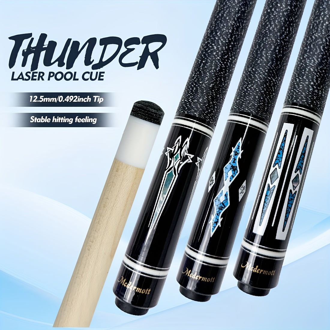 McDermott Z2 Series Pool Cue Low Deflection 2 Part