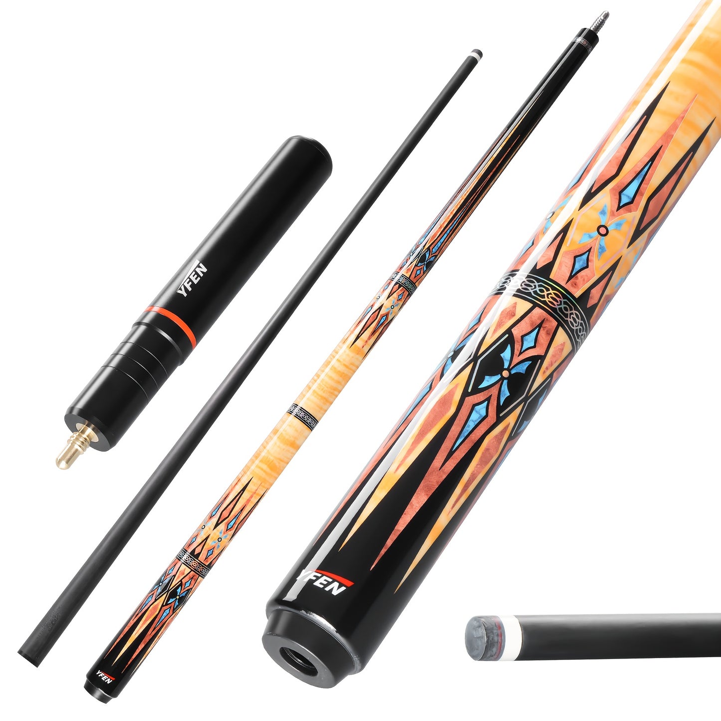 YFEN Carbon Fiber Pool Cue Pro Low Deflection Shaft