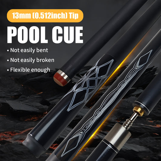 Carbon Fiber Pool Cue Low Deflection With Quick Release Connection