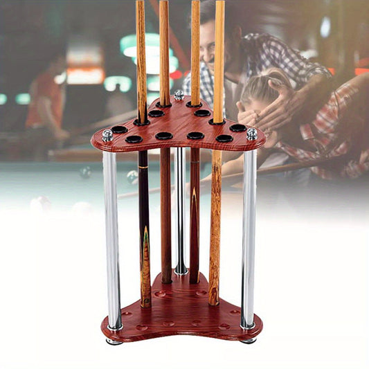 12 Hole Billiards Club Organizer Floor Stand For Cue Sticks