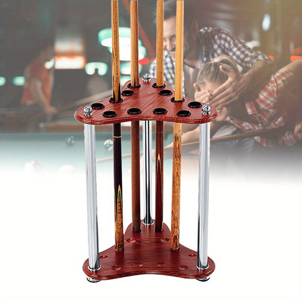 12 Hole Billiards Club Organizer Floor Stand For Cue Sticks