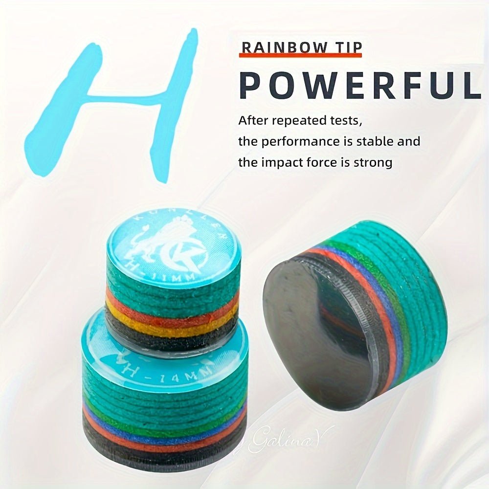 KONLLEN Pool Cue Tip 9 Layer Pigskin Billiards Tip