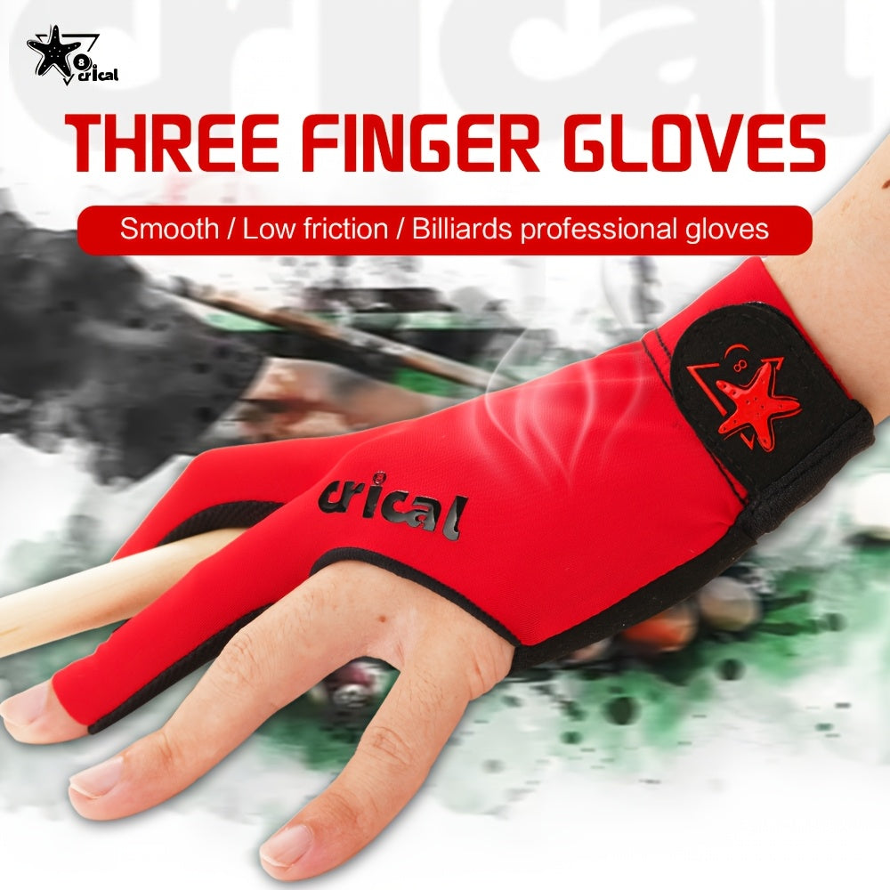 CRICAL Pool Gloves 3 Finger Carom Glove For Billiards