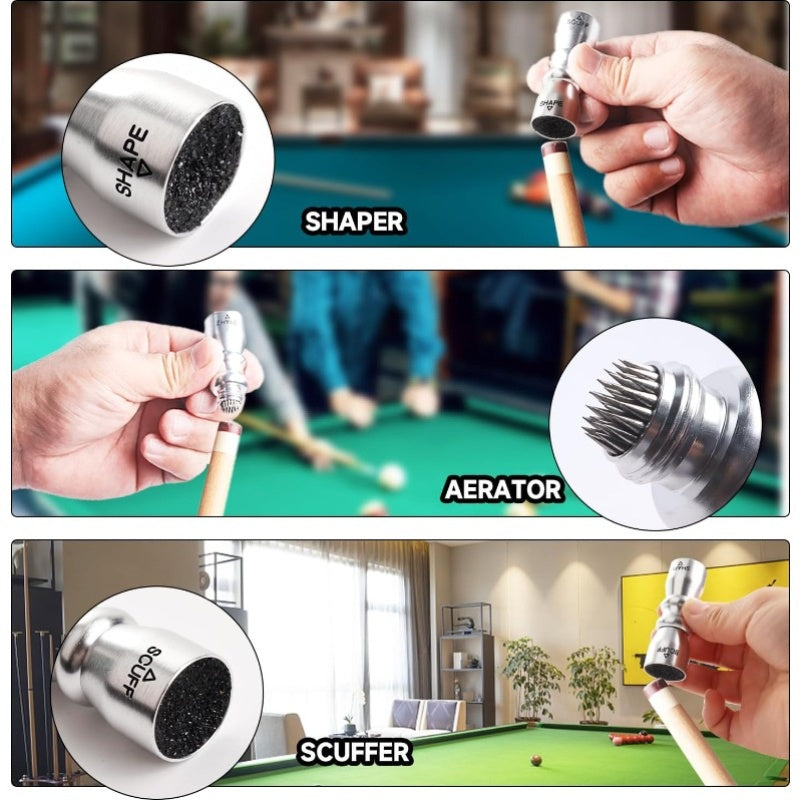 GSE Games Sports Expert Billiard Cue Tip Tool Scuffer Shaper