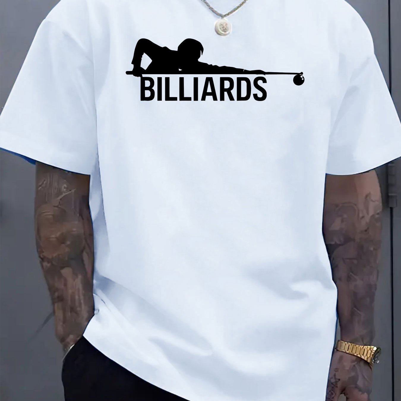 Men's Short Sleeve T Shirt Love Letter Print Polyester Outdoor