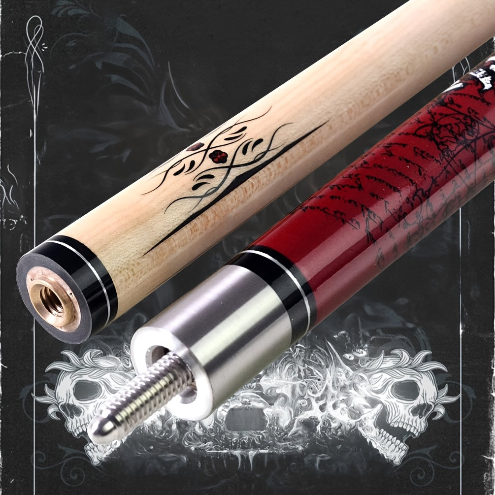 SEARVGRH Retro Skull Billiard Cue Traditional Wooden Maple