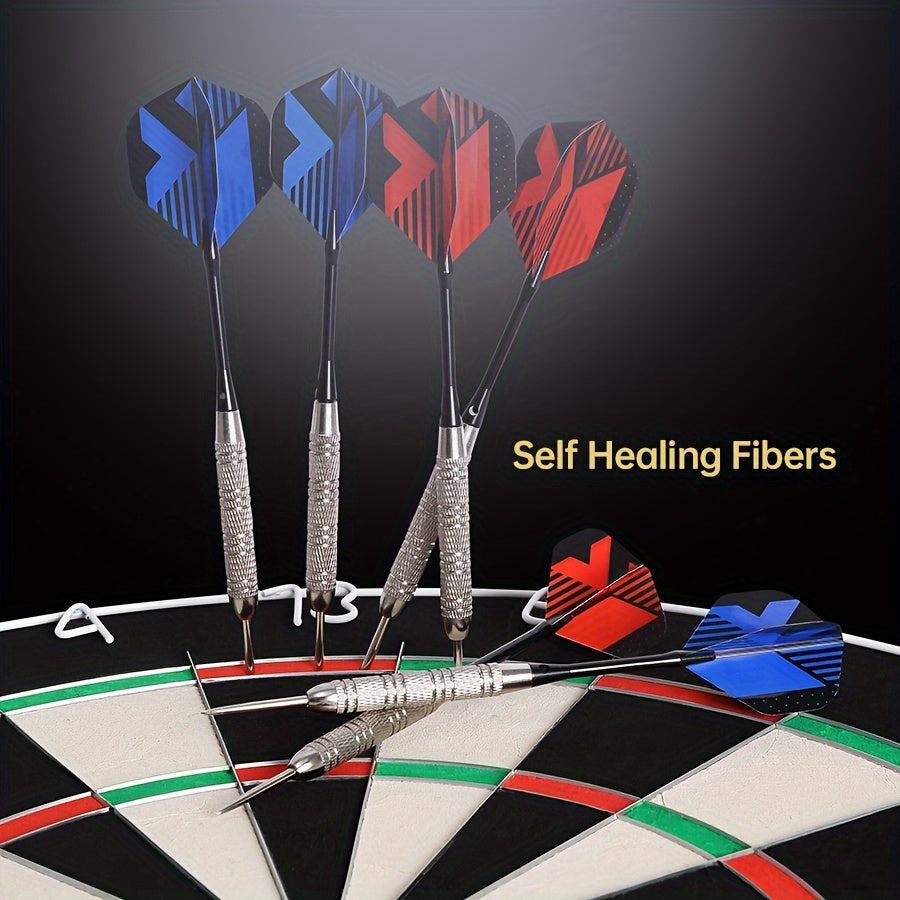 ZSRXMOTION Sisal Dart Board Set With Steel Tip Darts