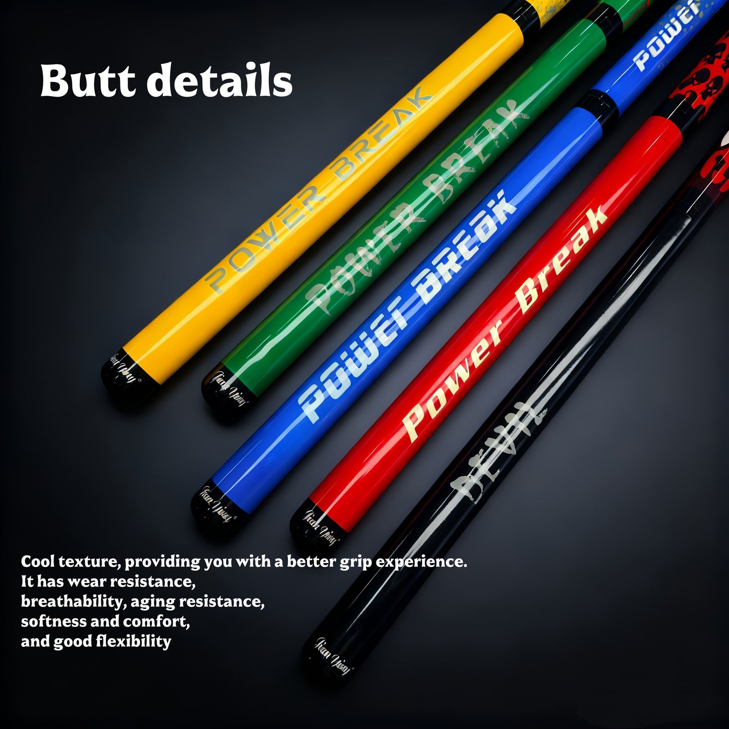 Jianying Jump Break Pool Cue Three Part Wood Shaft
