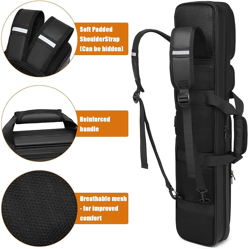 FANNOS Pool Cue Case 4x4 With Hidden Backpack Strap