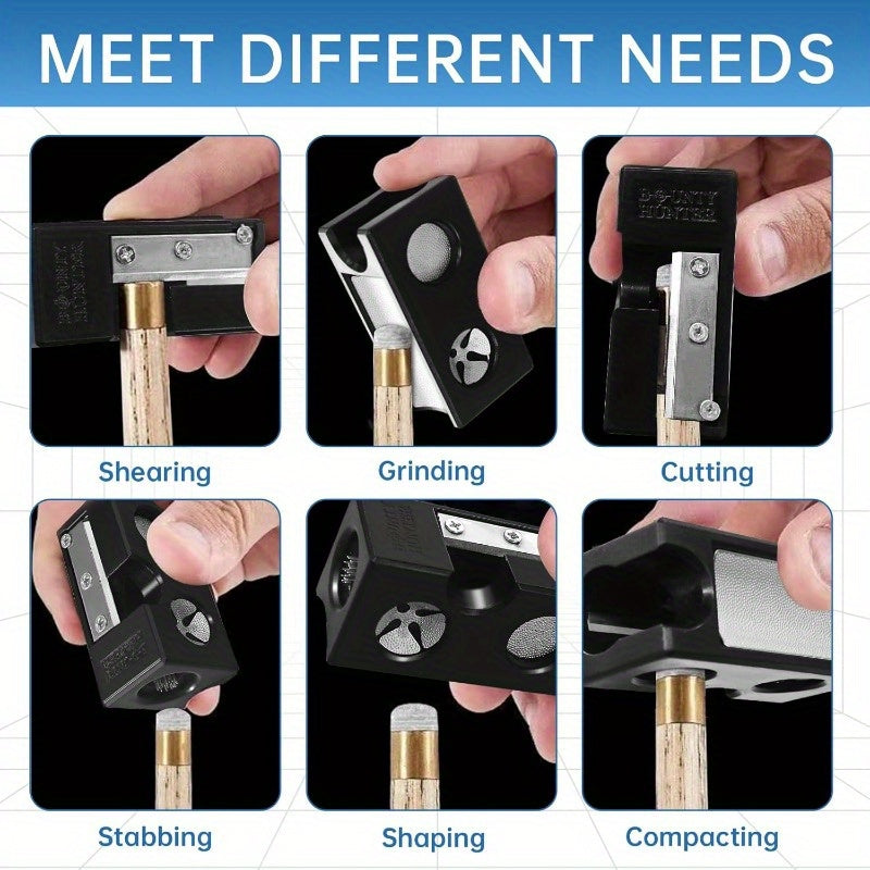 6-In-1 Pool Cue Tip Shaper All-In-One Tool for Billiards
