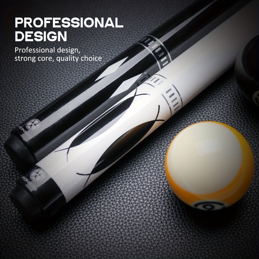 POINOS Professional Pool Cue With Glass Fiber Shaft UNI LOC