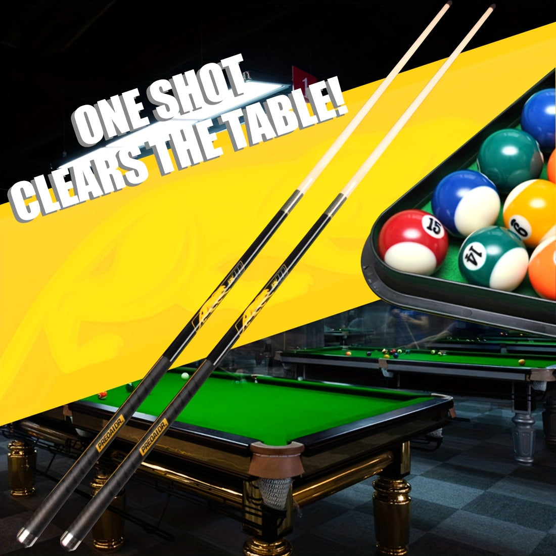 PREOAIDR 3142 Punch And Jump Break Pool Cue With Carbon Maple Shaft