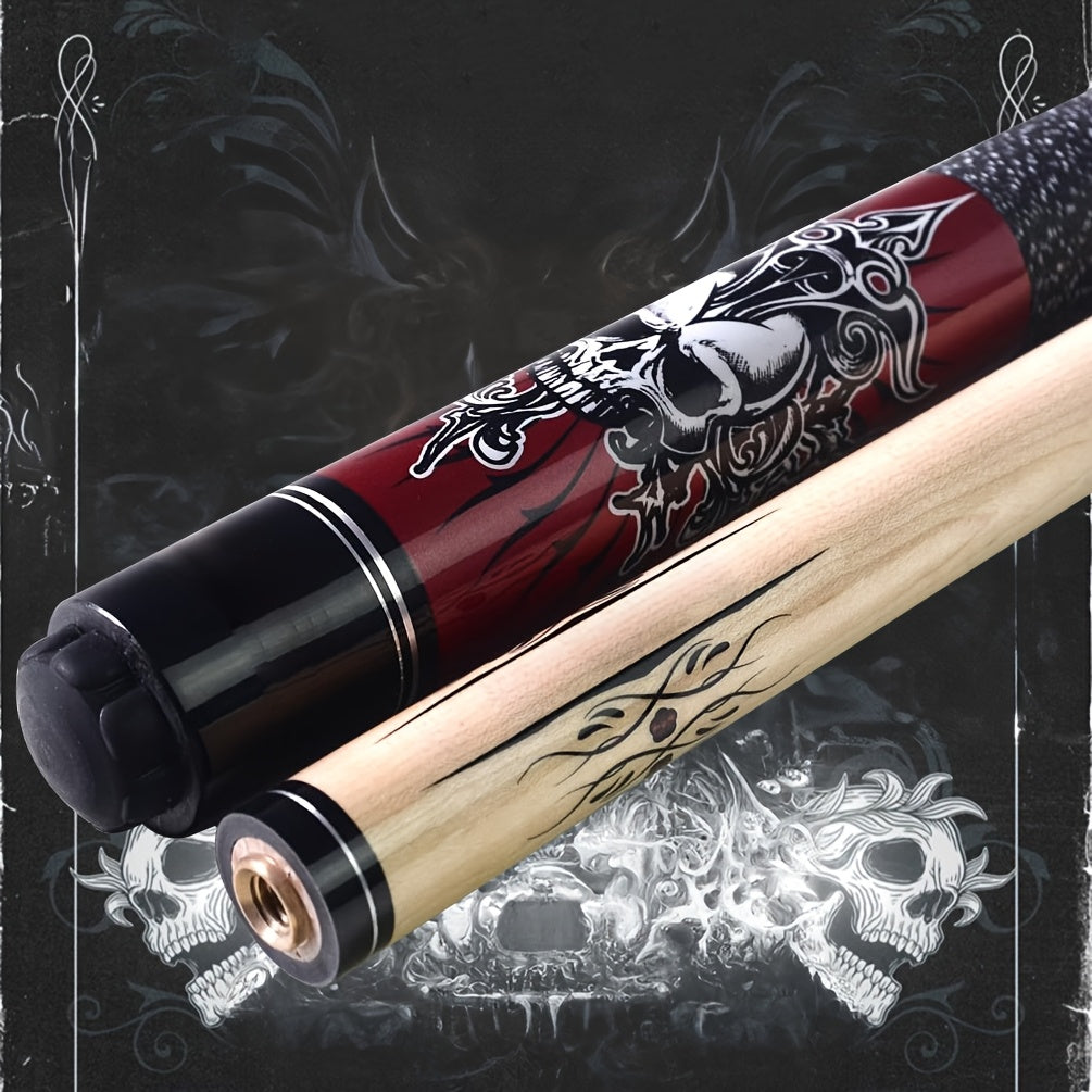SEARVGRH Retro Skull Billiard Cue Traditional Wooden Maple