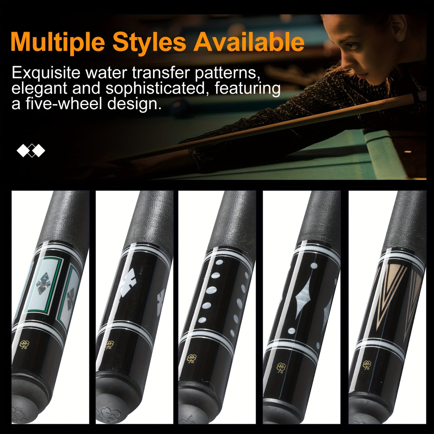 911 Series Pool Cue Low Deflection Vacuum Uni-Loc Joint Grip