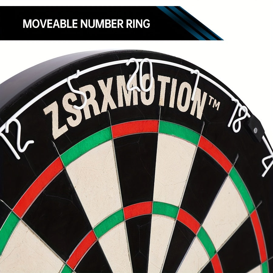 ZSRXMOTION Sisal Dart Board Set With Steel Tip Darts