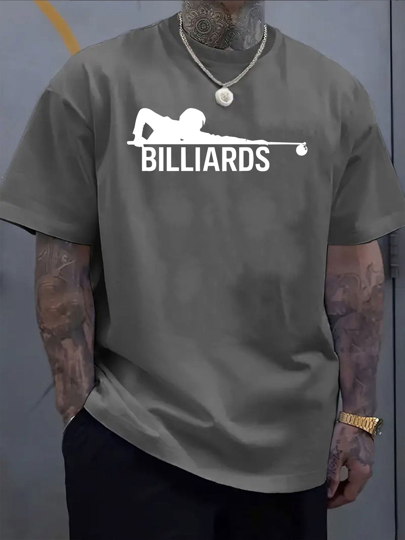 Men's Short Sleeve T Shirt Love Letter Print Polyester Outdoor