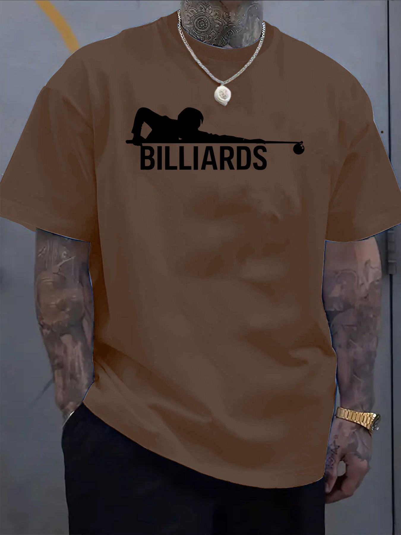 Men's Short Sleeve T Shirt Love Letter Print Polyester Outdoor