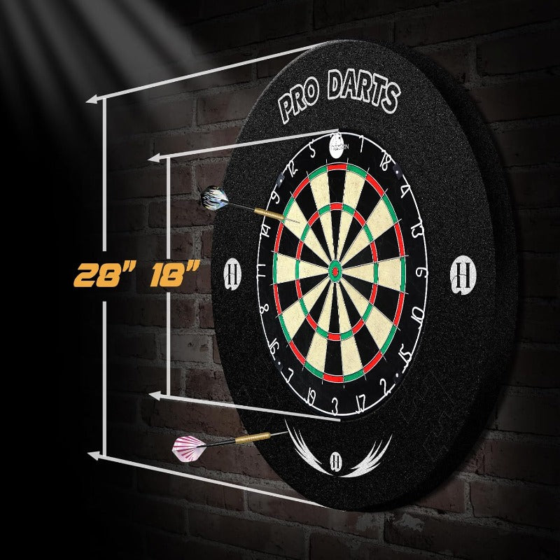 Bristle Dart Board Set With Darts And Rotating Number Ring