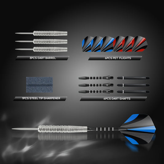 Professional Metal Dart Set With Six Shafts And Storage Case