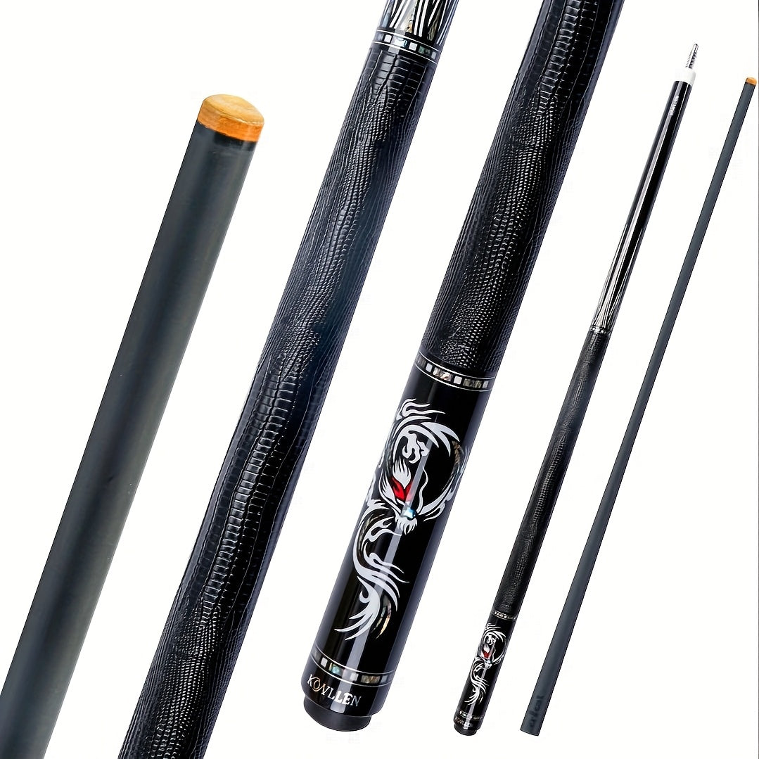 KONLLEN Carbon Fiber Pool Cue Low Deflection Handmade Inlay