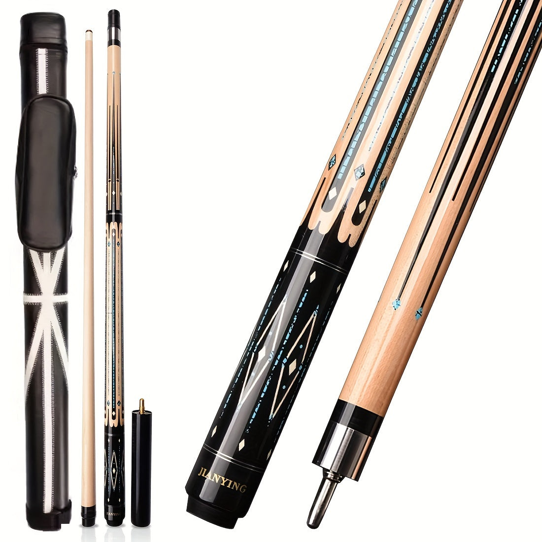 Jianying Pool Cue Set With Hard Case And Extension