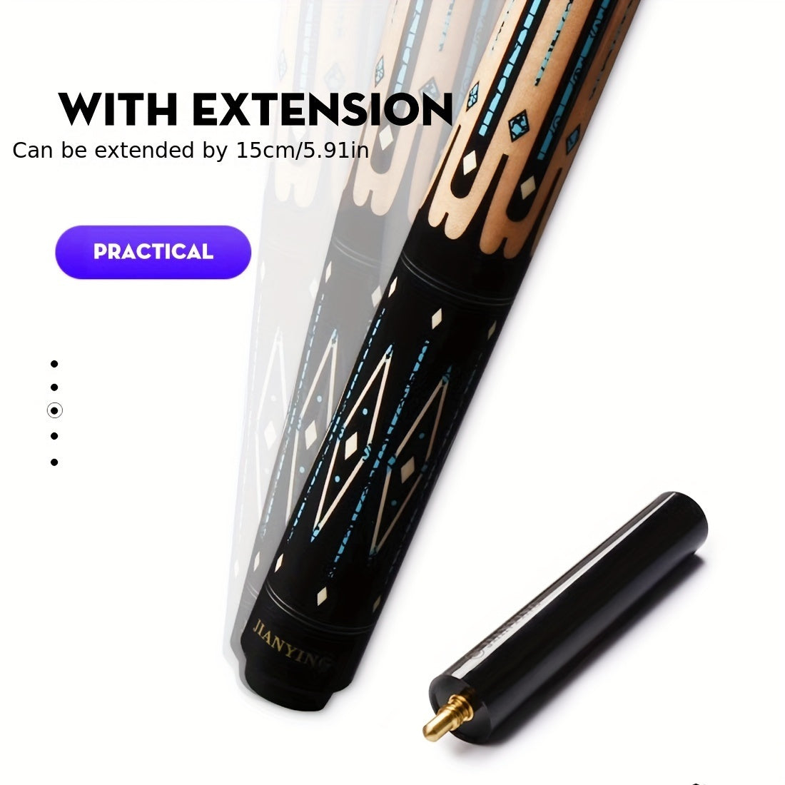 Jianying Pool Cue Set With Hard Case And Extension